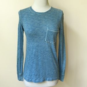 Hi-Line Long Sleeve Blue Top